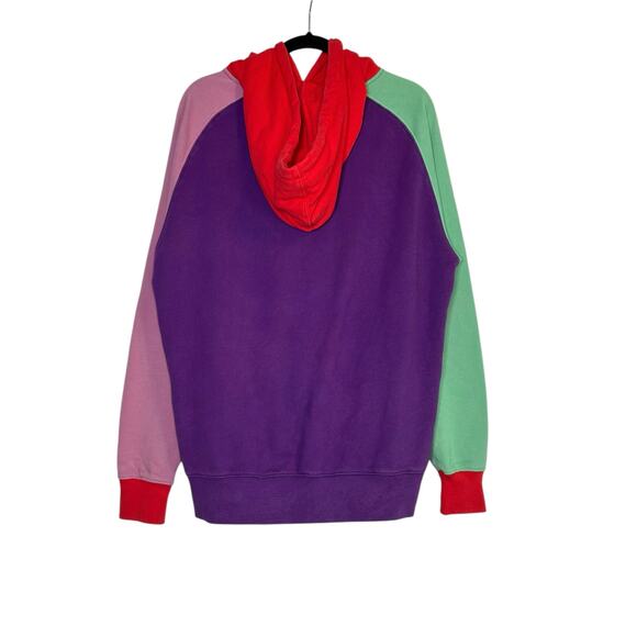 Teddy Fresh Colorful Colorblock Hoodie Sweatshirt size Large - Picture 8 of 9
